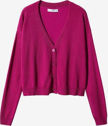 Cardigan 'Crayon' MANGO en rose : devant