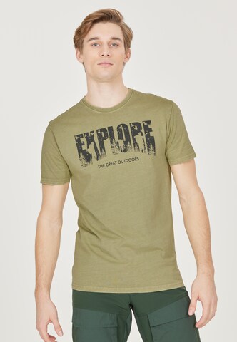 Whistler T-Shirt 'Explorer' in Grün: predná strana