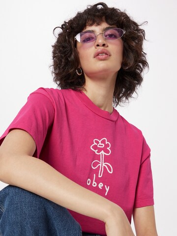 Obey T-shirt i rosa