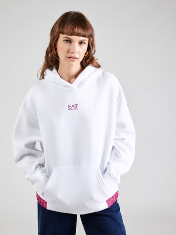 EA7 Emporio Armani Sweatshirt in White: front