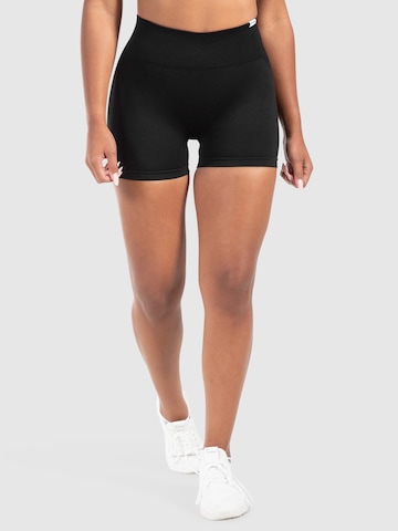 Smilodox Slimfit Sporthose 'Priska' in Schwarz: Vorderseite