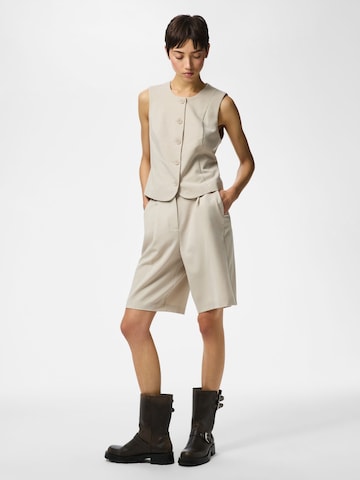 PIECES Loose fit Trousers 'PCKamil' in Beige