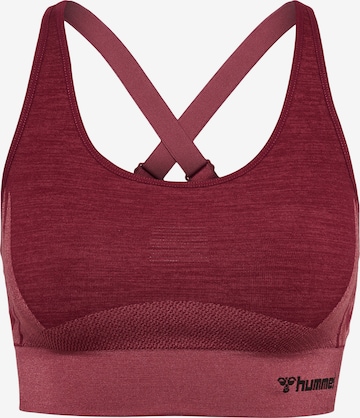 Hummel Bralette Sports Top in Red: front