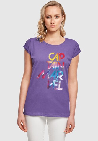T-shirt 'Captain Marvel - Galactic' ABSOLUTE CULT en violet : devant