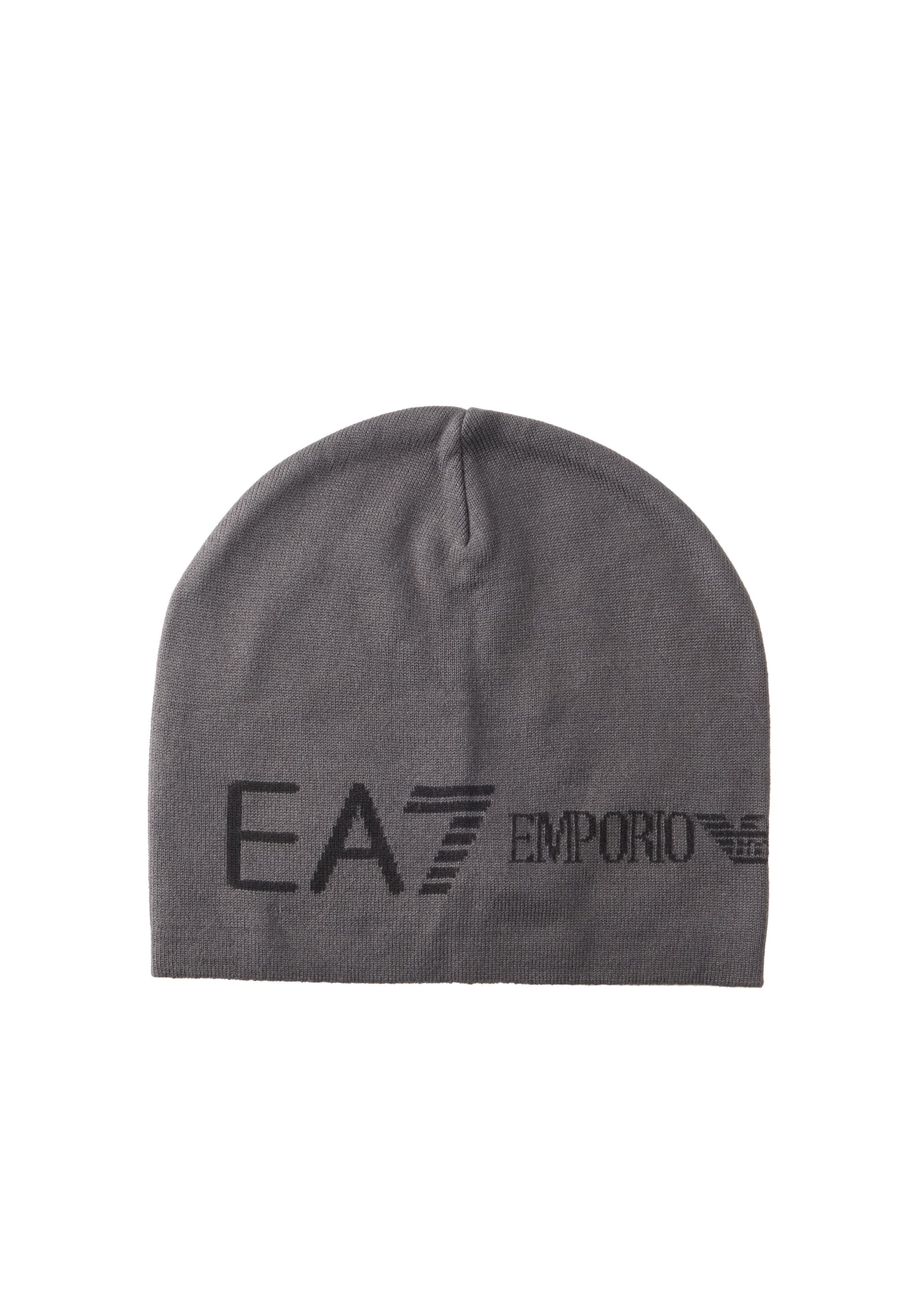 Berretto di EA7 Emporio Armani in grigio: frontale