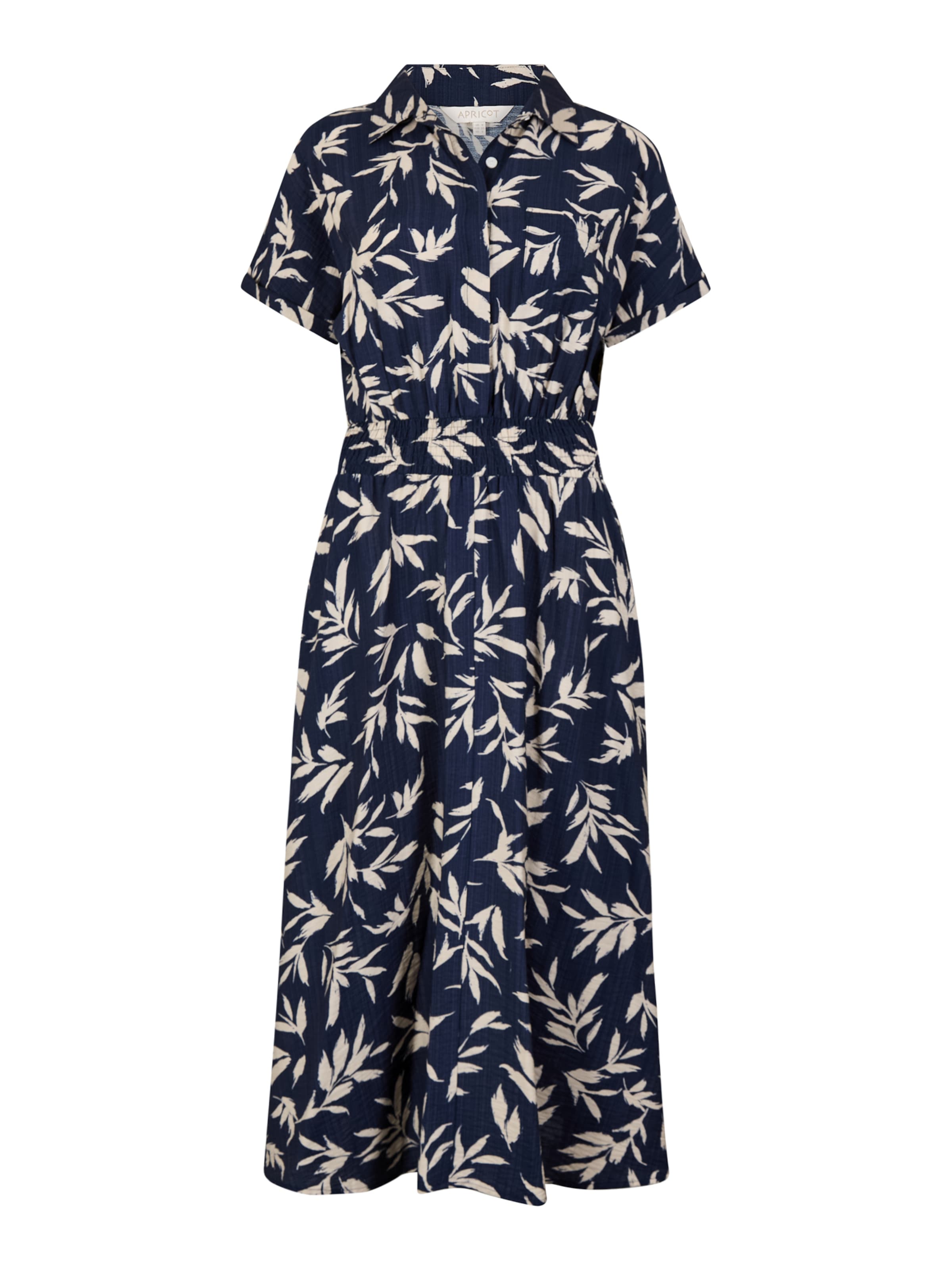 Robe Apricot en bleu : devant