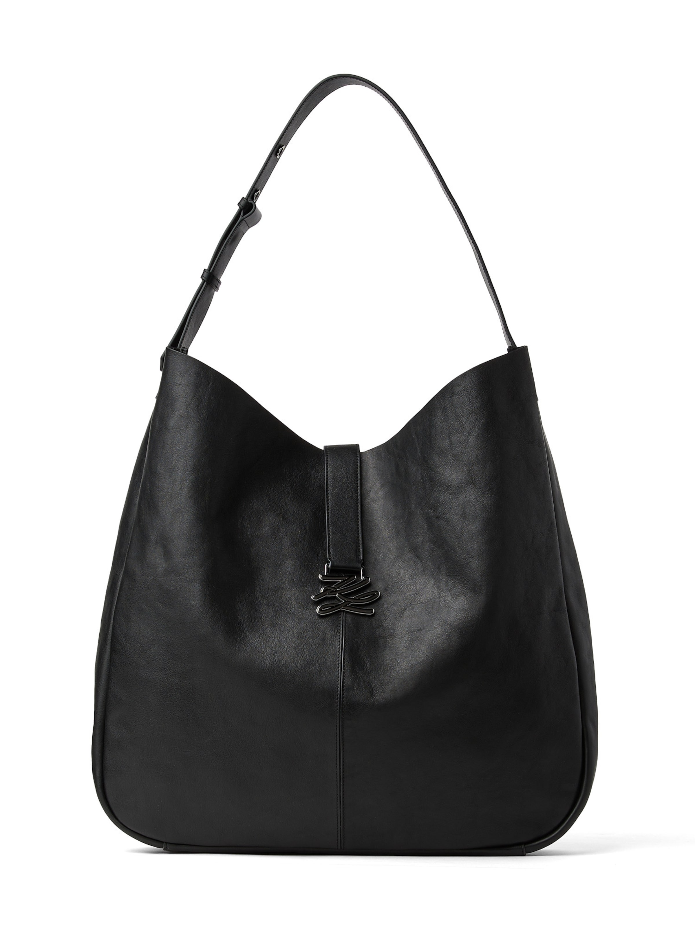 Karl Lagerfeld Schultertasche in Schwarz: Vorderseite