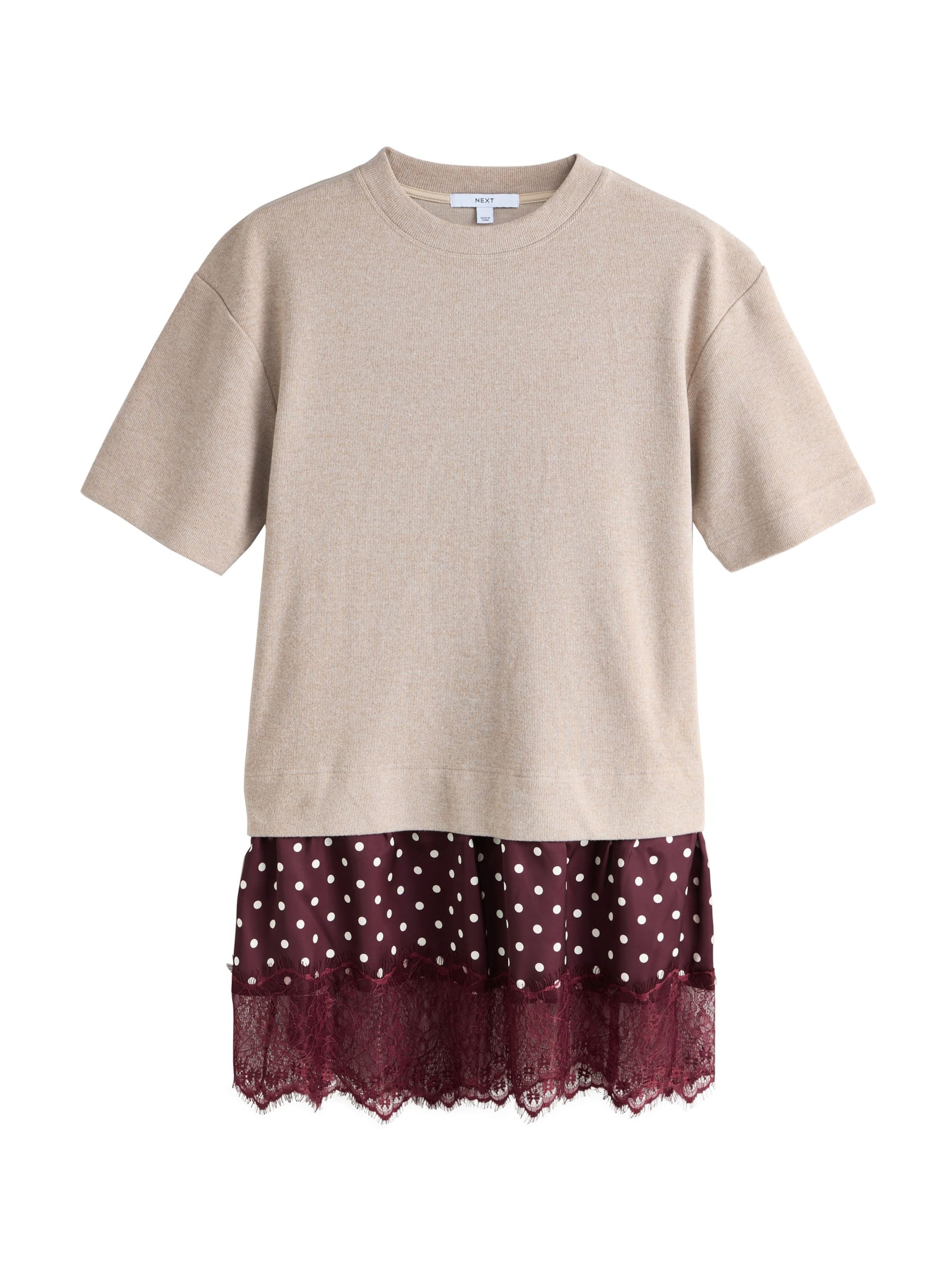 Robes en maille Next en beige : devant