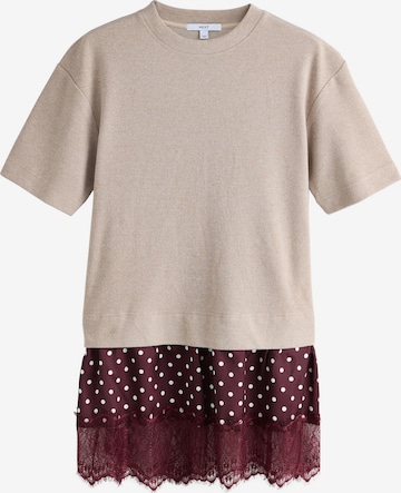 Robes en maille Next en beige : devant