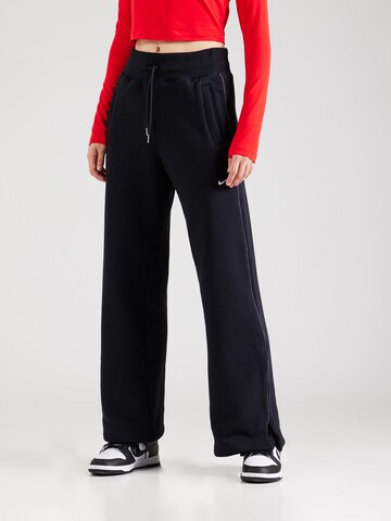 Nike Sportswear Wide leg Trousers 'PHNX FLC' in Black: front