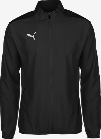 PUMA Athletic Jacket in Black: front