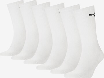 PUMA Athletic Socks in White: front