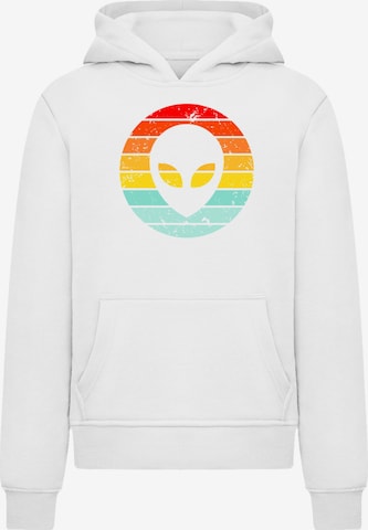 F4NT4STIC Sweater 'Alien Retro Sonnenuntergang' in White: front