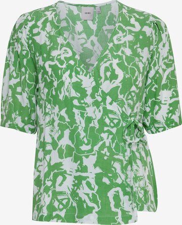 Camicia da donna 'REGINE' di ICHI in verde: frontale