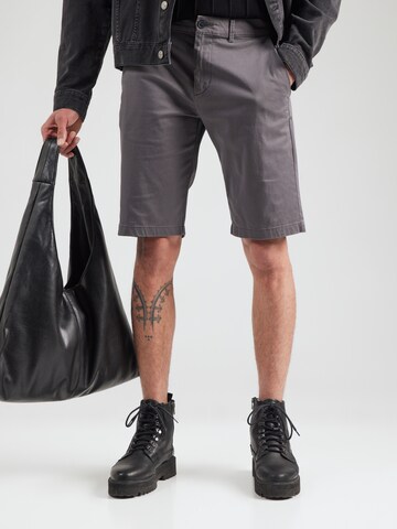 TOM TAILOR DENIM Regular Chino trousers in Grey: front