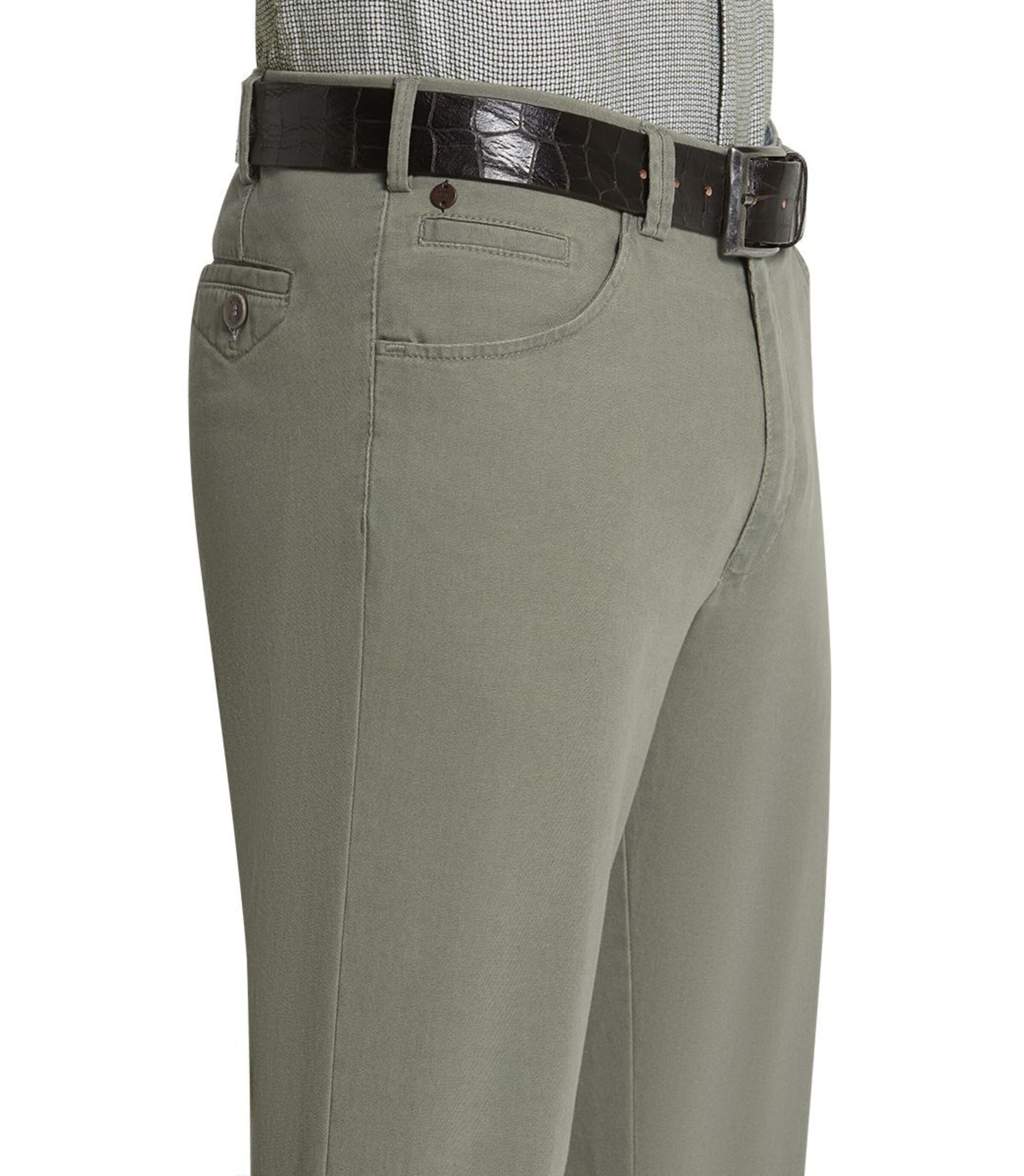 Meyer Hosen Regular Hose 'Dublin' in Grün