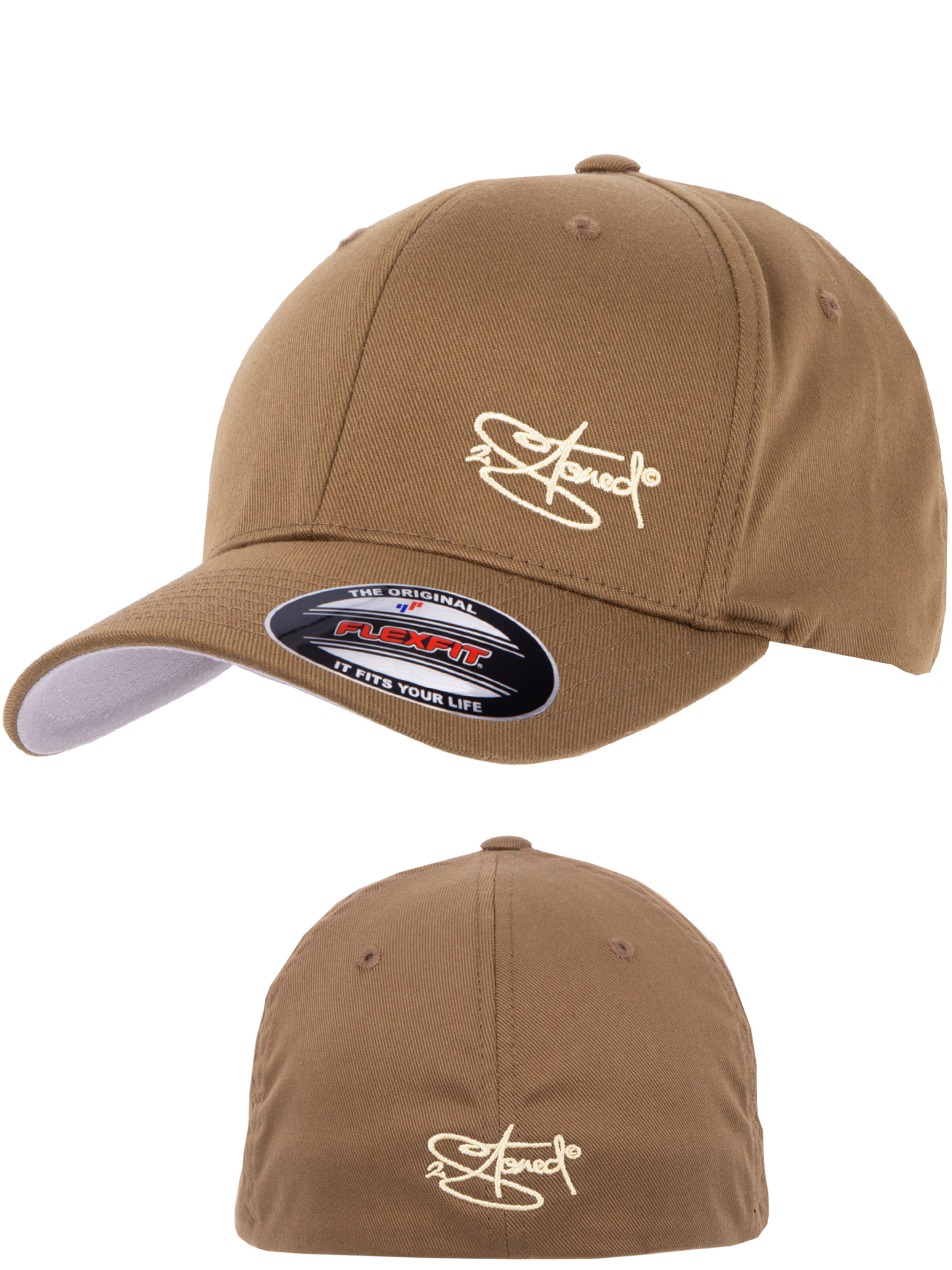 2Stoned Cap 'Flexfit Wooly Combed Classic'‌‌‌‌ in Braun