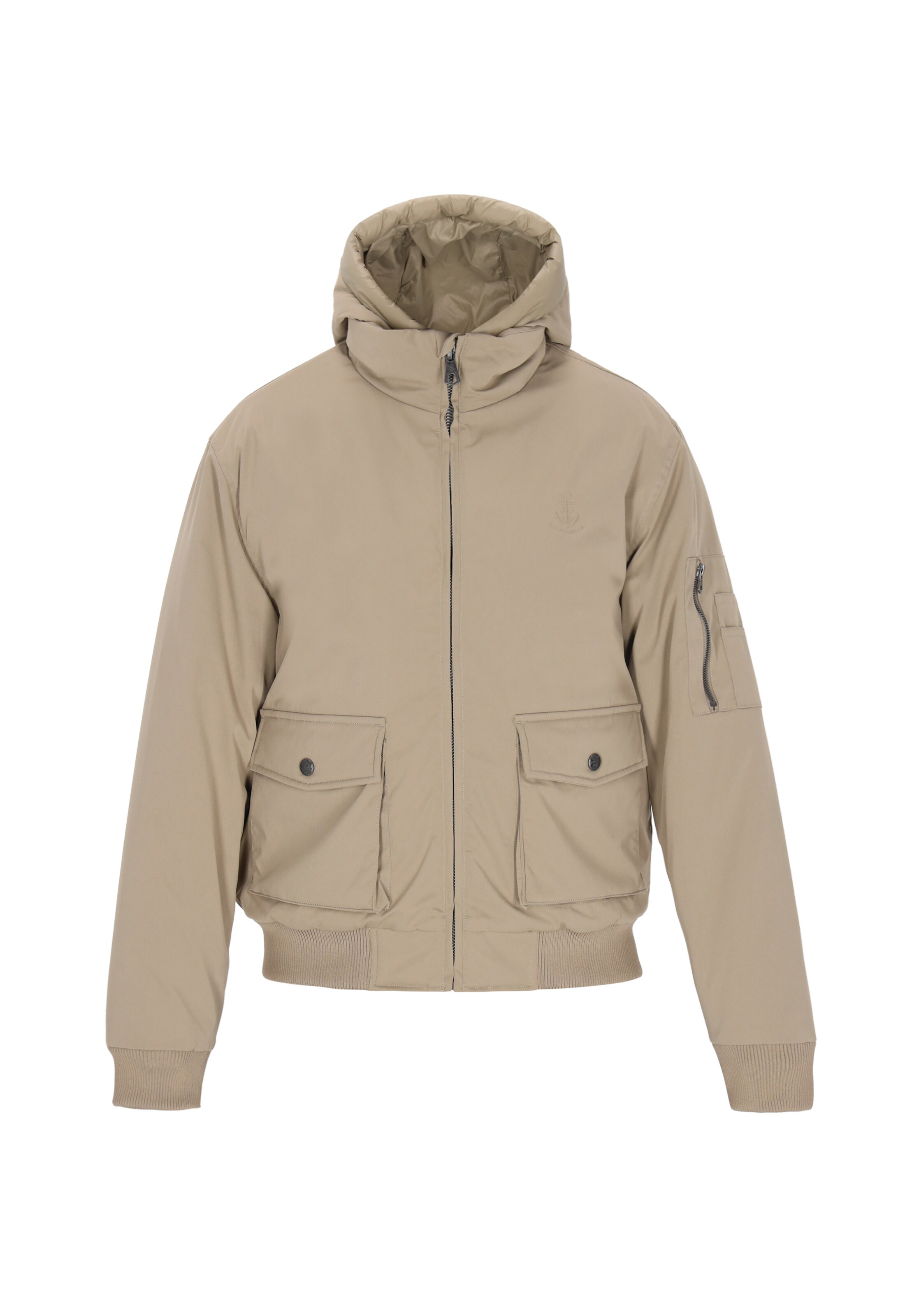 DreiMaster Vintage Veste mi-saison en taupe, Vue avec produit