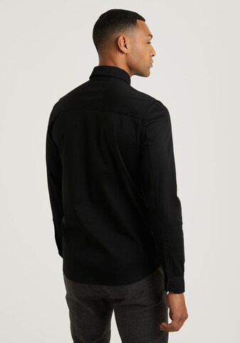 CHASIN' Slim fit Overhemd 'Archer.L Sol' in Zwart