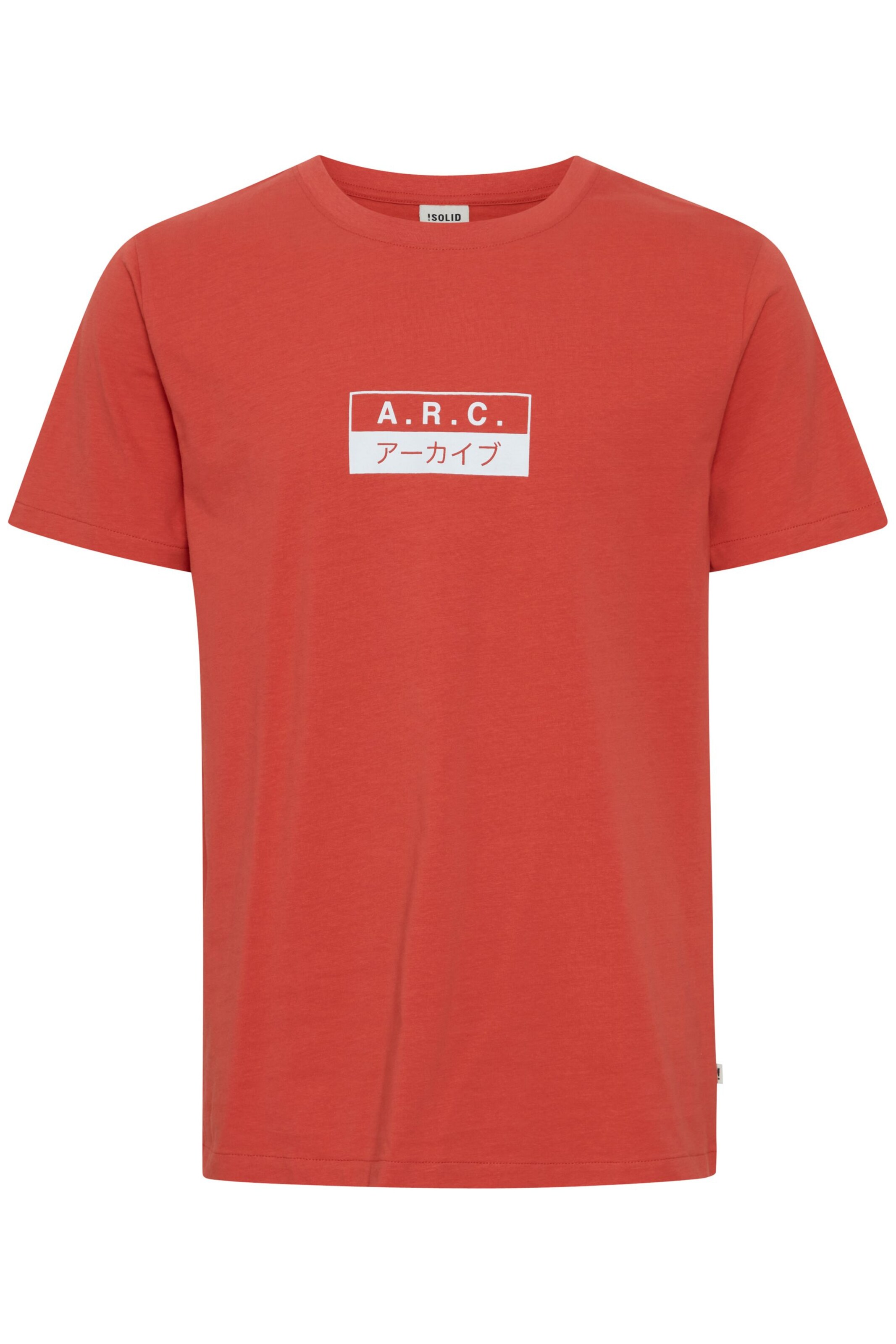 Maglietta 'Elwel' di !Solid in rosso: frontale