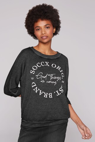 Soccx Sweatshirt in Black: front