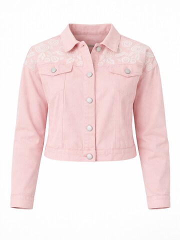 LEAFLETIC Winterjacke 'Leafletic Women’s Denim Jacket'‌‌‌‌‌‌‌‌‌ in Pink: Vorderseite