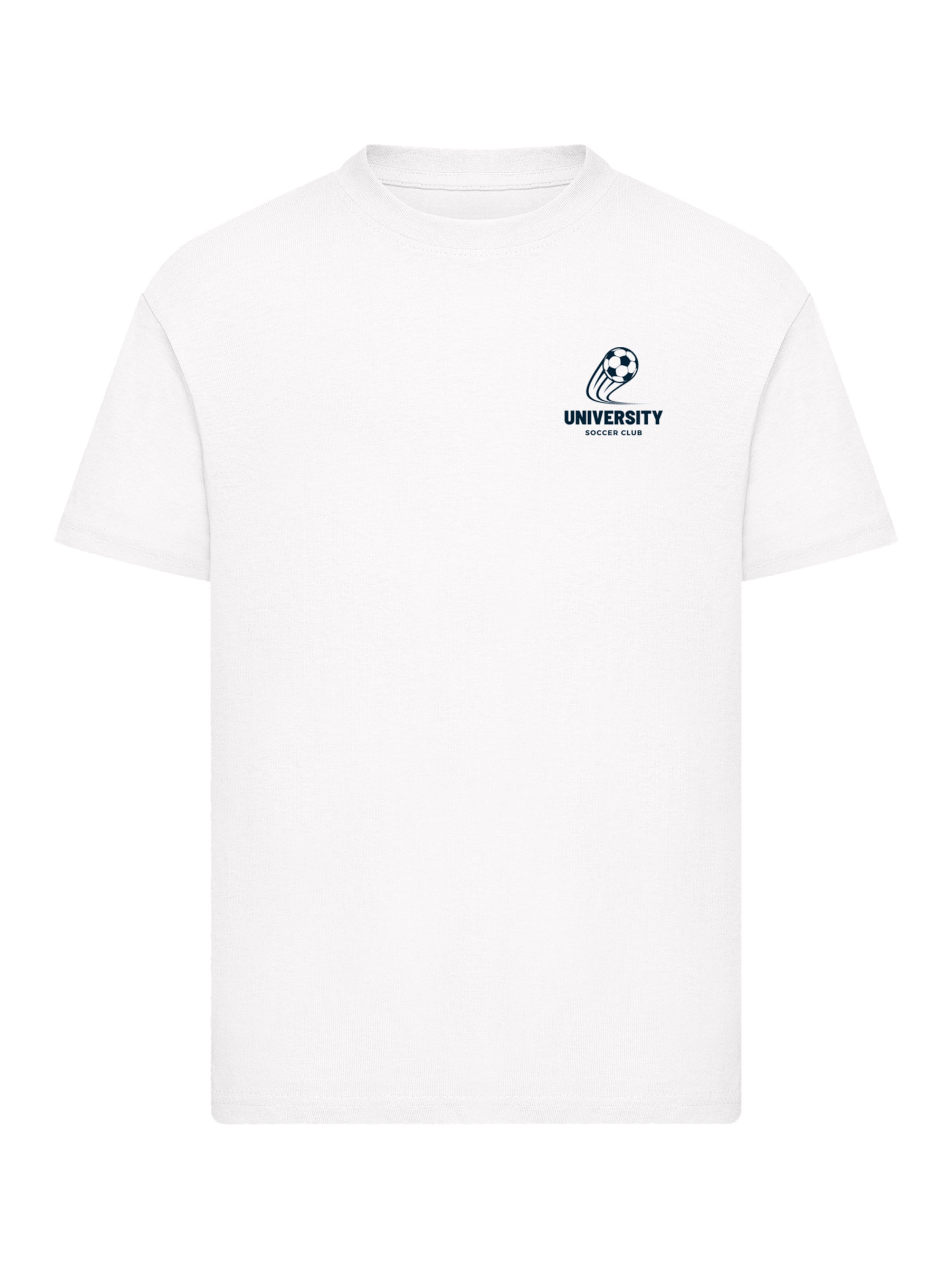 F4NT4STIC T-Shirt 'University Soccer Club Classic Minimalist' in Weiß: Vorderseite