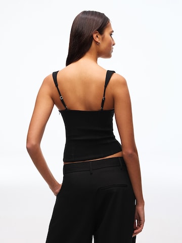 Bershka Top in Schwarz