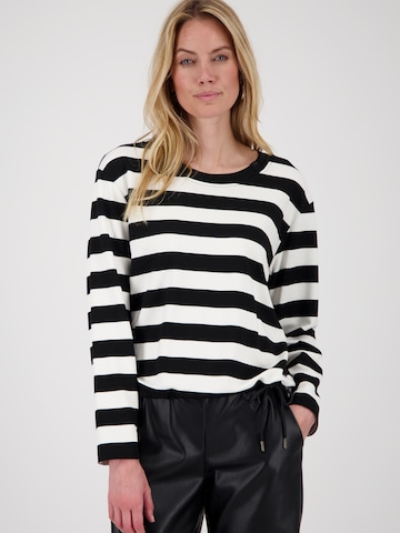 monariSweater majica - crna boja: prednji dio