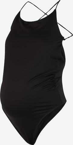 Pieces Maternity - Body camiseta 'MYRNA' en negro: frente