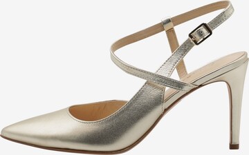 faina Slingback Pumps in Gold: front