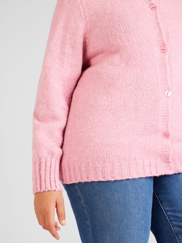 ONLY Carmakoma Strickjacke 'CALISTA' in Pink