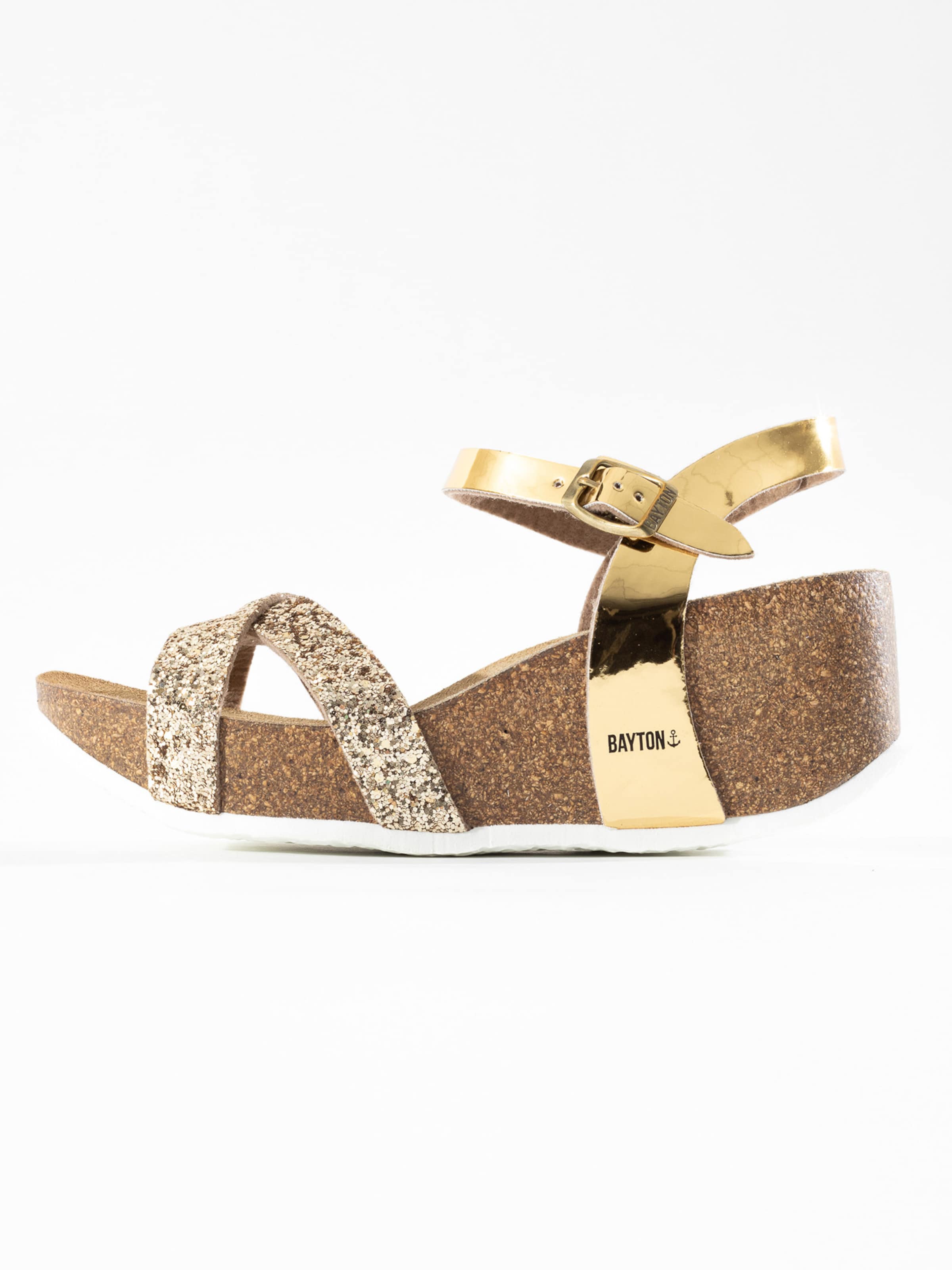 Bayton Strap sandal 'Venus' in Gold: front