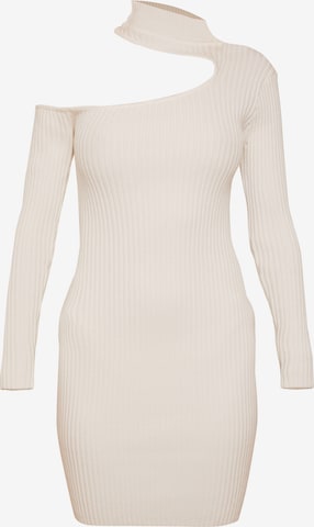 Chi Chi London Knit dress in White: front
