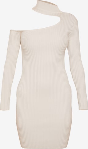 Chi Chi London Knitted dress in White: front