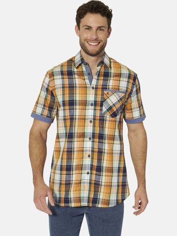 BABISTA Regular fit Button Up Shirt 'Lulona' in Orange: front