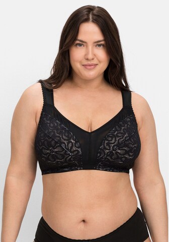 SHEEGO Minimiser Bra in Black: front