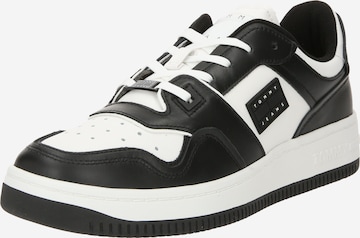 Tommy Jeans - Zapatillas deportivas bajas 'BASKET' en negro: frente