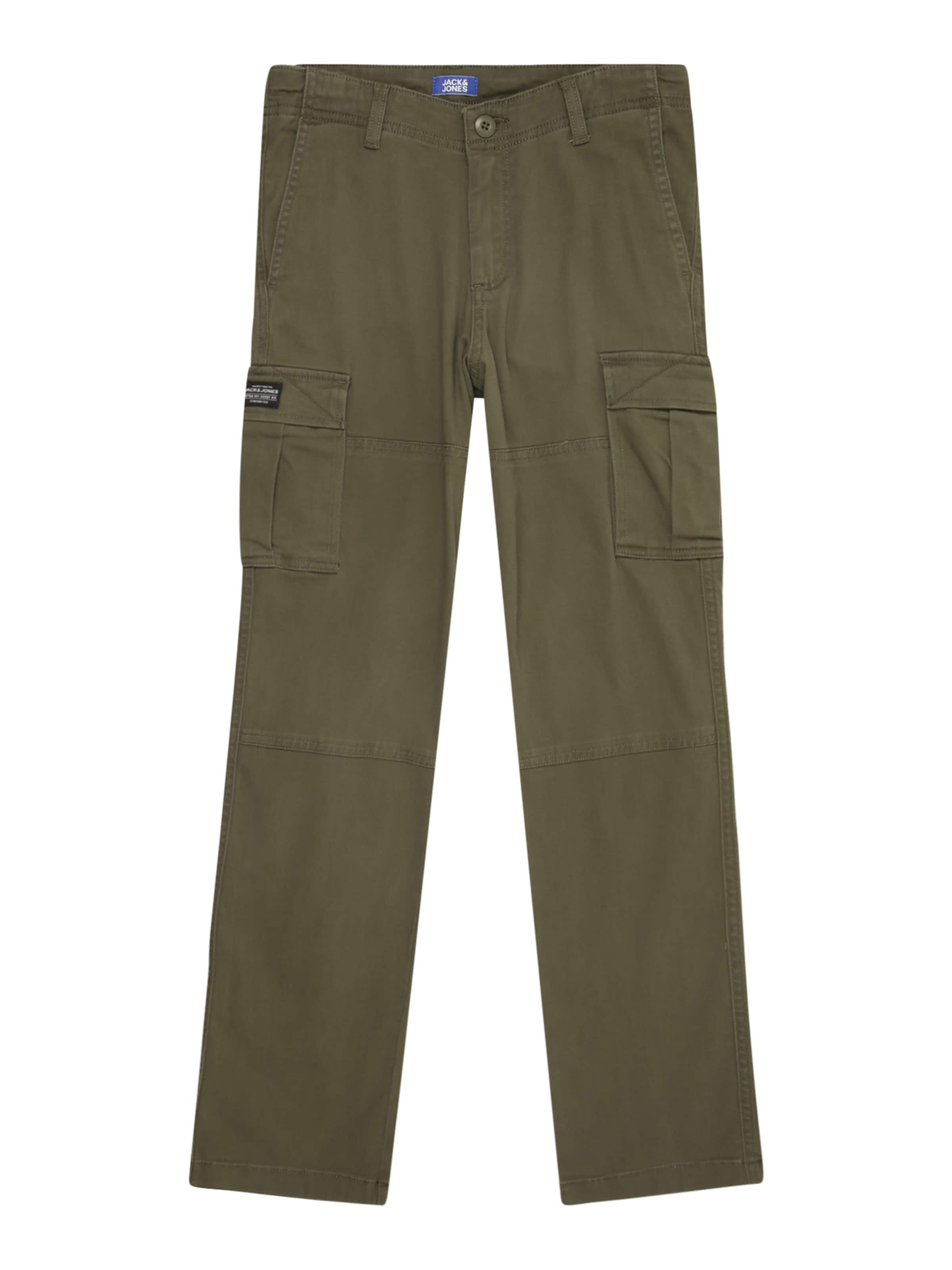 Jack & Jones Junior Štandardný strih Nohavice 'JPSTKANE JJJONNIE' - Zelená: predná strana