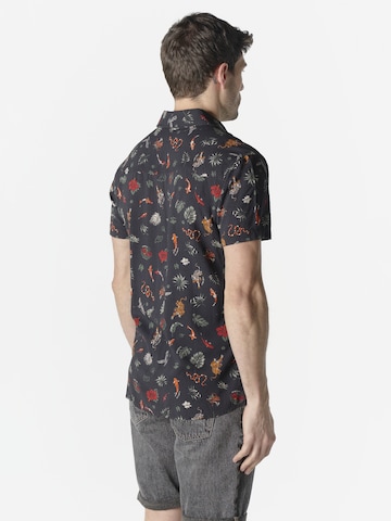 KOROSHI Regular fit Button Up Shirt in Black