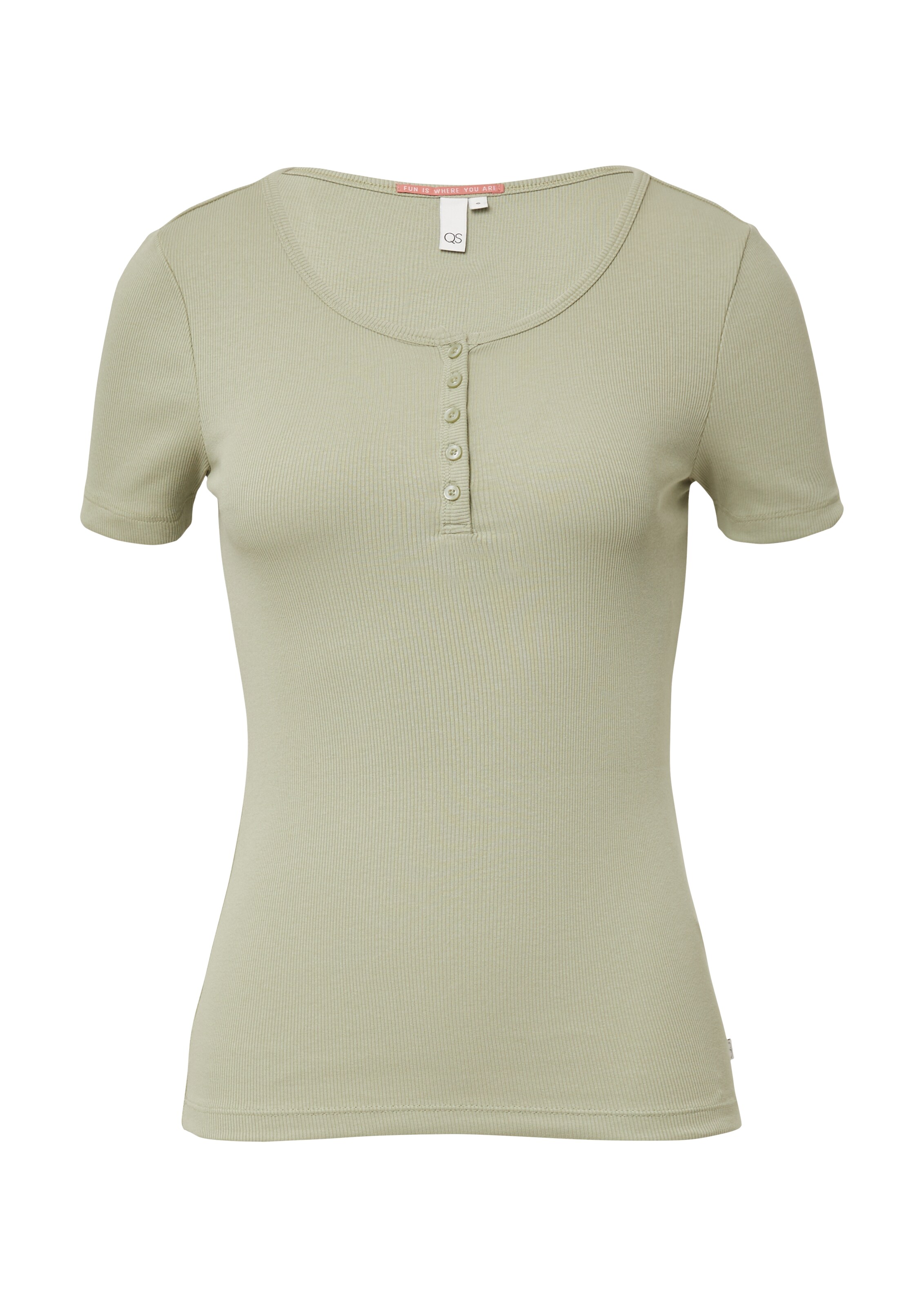 QS Shirt in Groen: voorkant