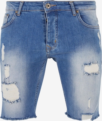 2Y Premium Skinny Shorts in Blau: predná strana