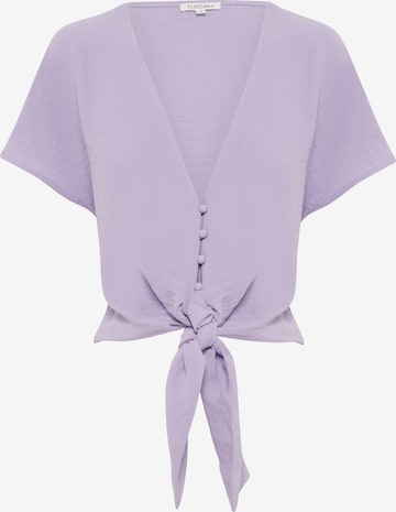 Tussah Blouse 'ORANA' in Purple: front