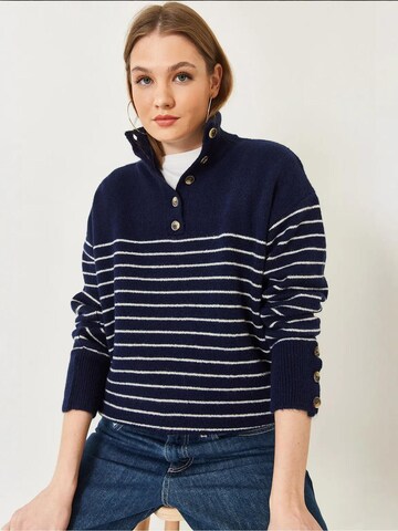 Pull-over Bianco Lucci en bleu : devant