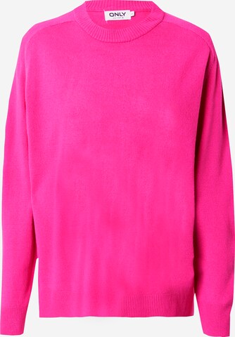 Pull-over 'SUNNY' ONLY en rose : devant