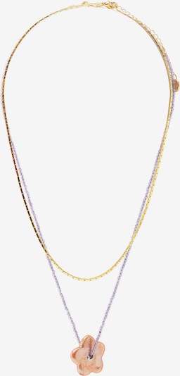 Pull&Bear Necklace in Gold / Pastel purple, Item view