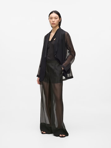 Karl Lagerfeld Wide leg Bandplooibroek in Zwart