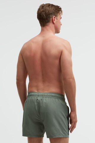 CAMP DAVID Badehose mit Logo Print in Grün