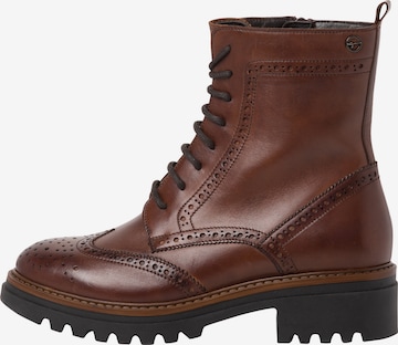 TAMARIS Lace-Up Ankle Boots in Brown