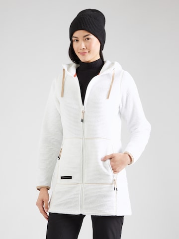 ICEPEAK Λειτουργική ζακέτα φλις 'AGRA' σε λευκό: μπροστά